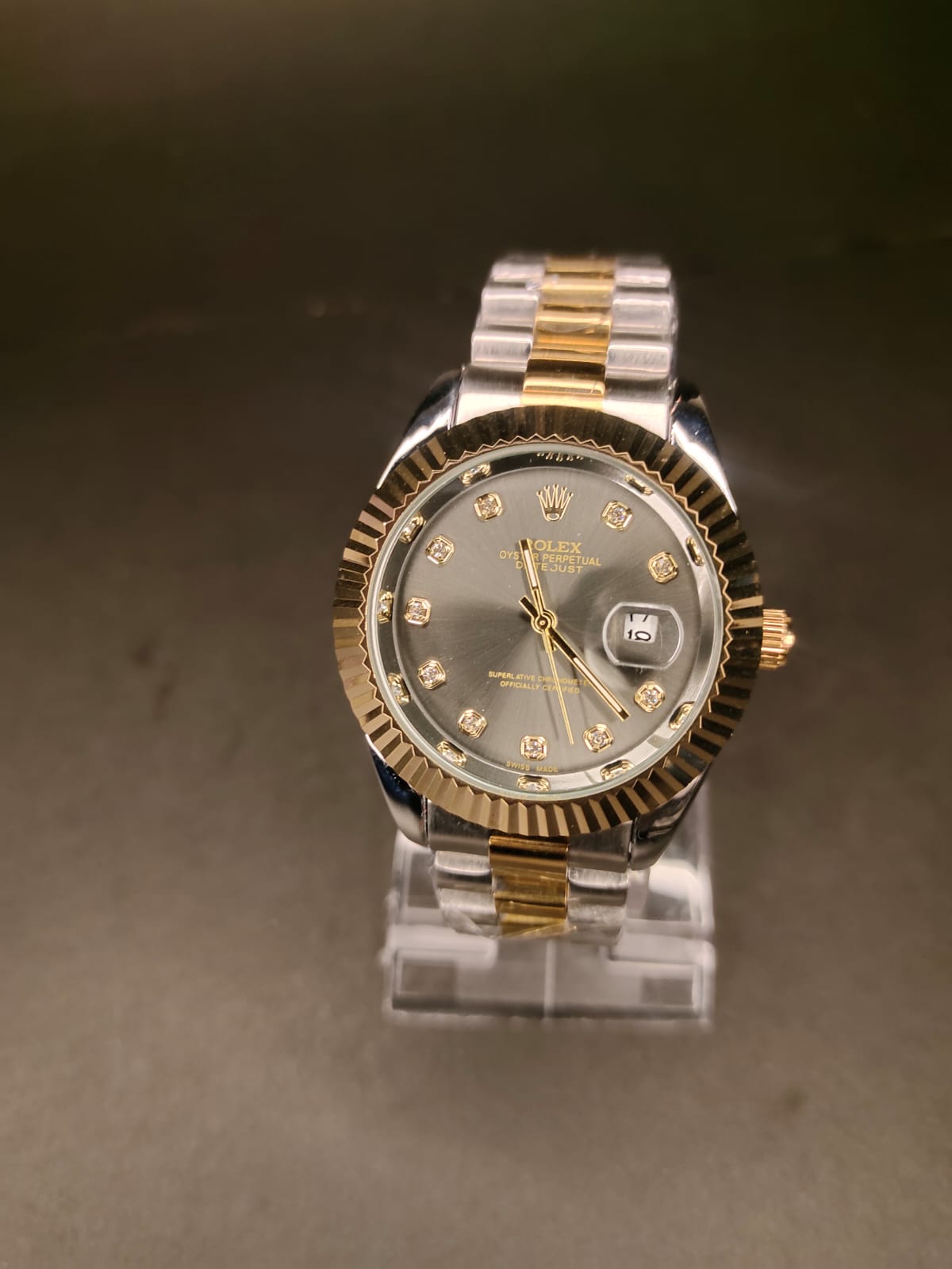 ROLEX in grey dial