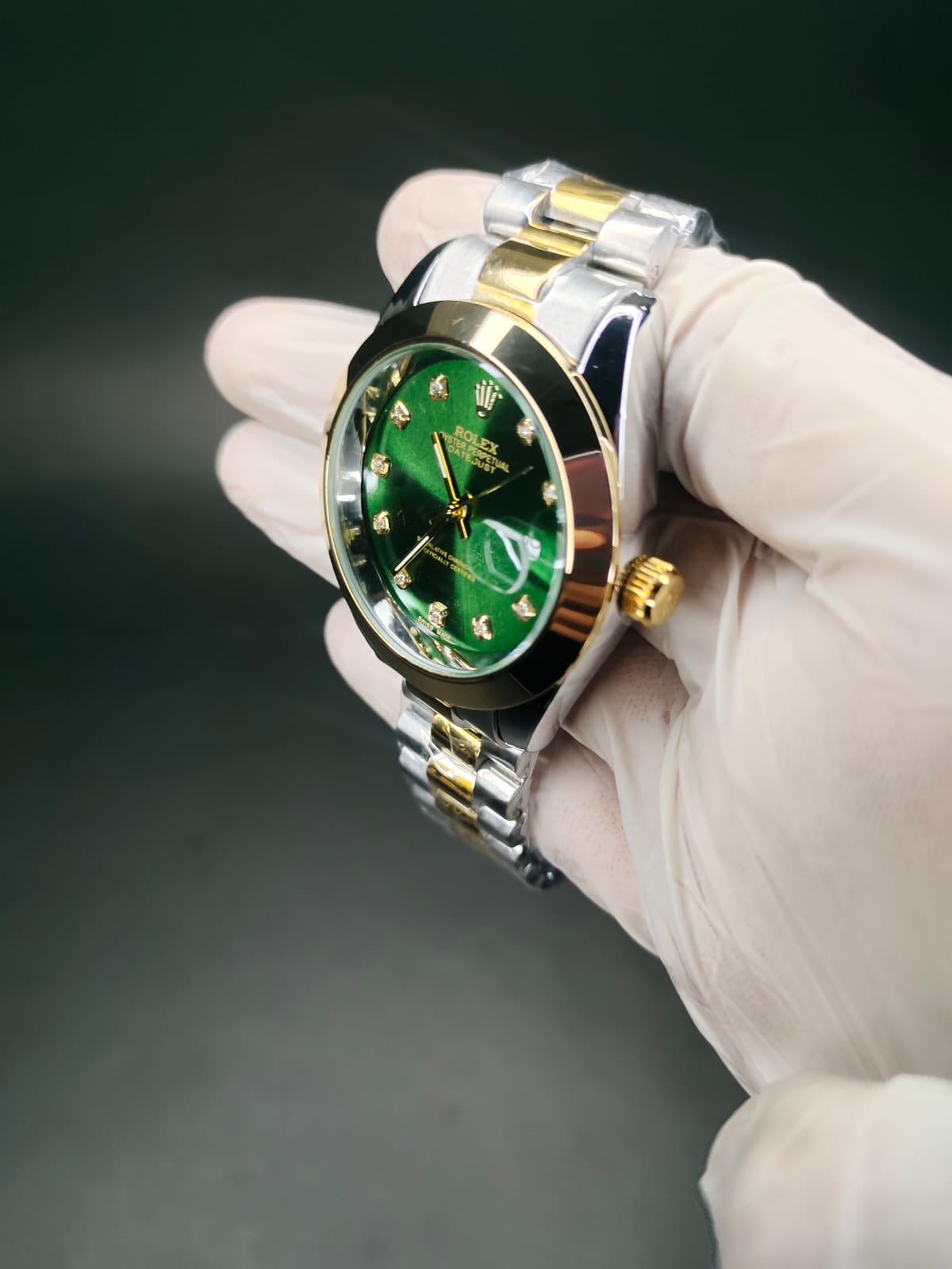 ROLEX two tone in greenish dial
