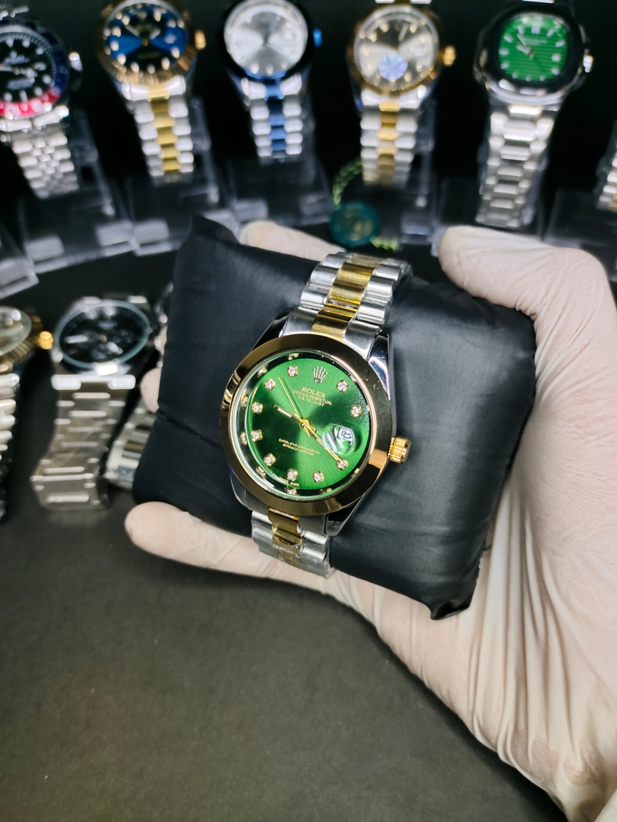ROLEX two tone in greenish dial