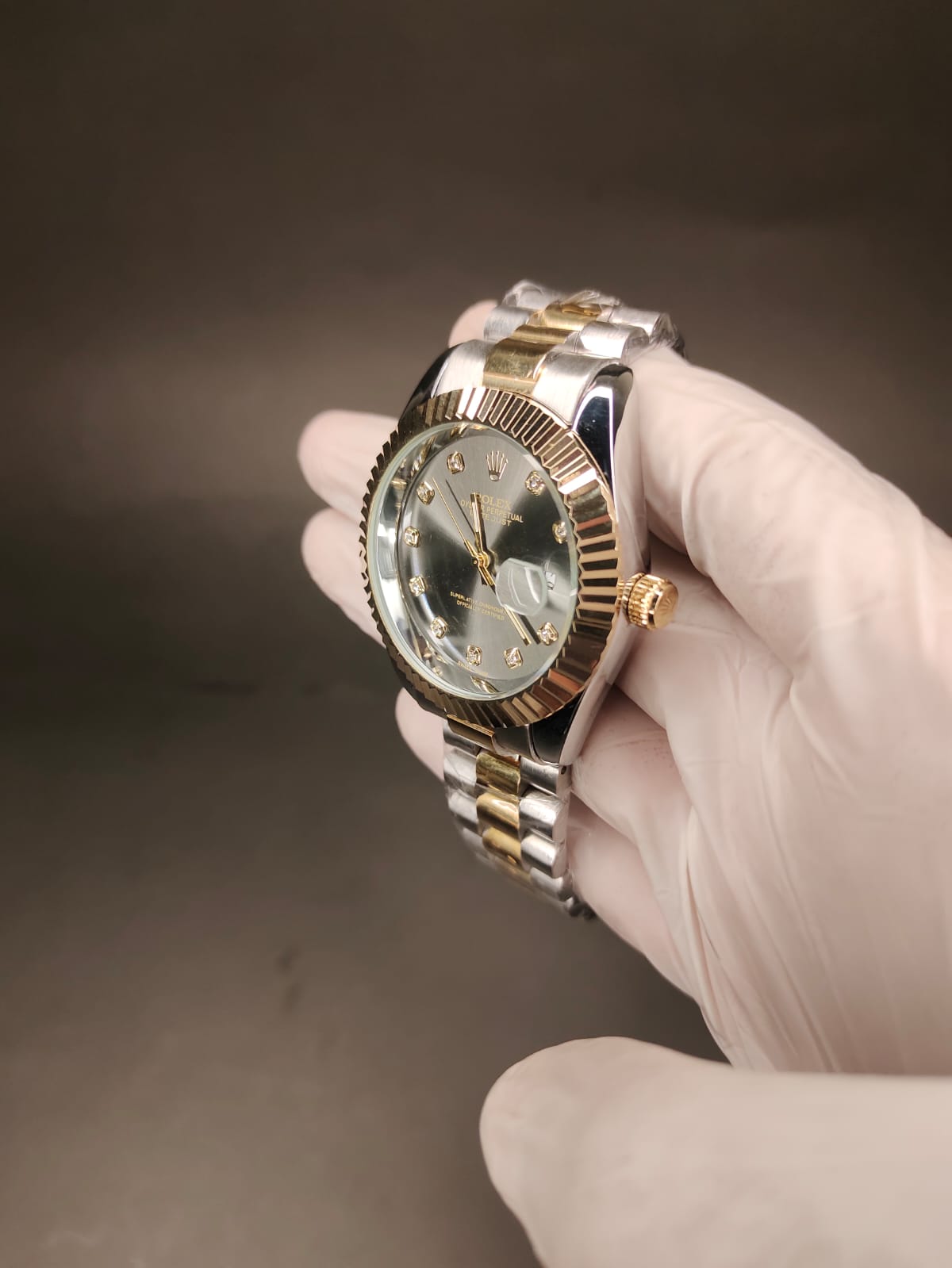 ROLEX in grey dial