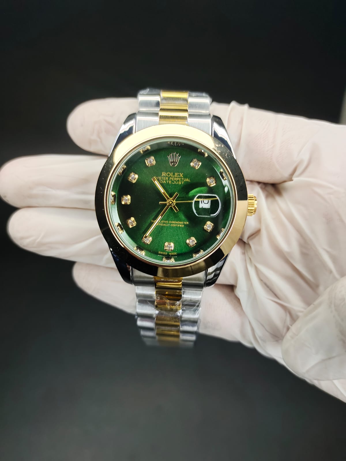 ROLEX two tone in greenish dial