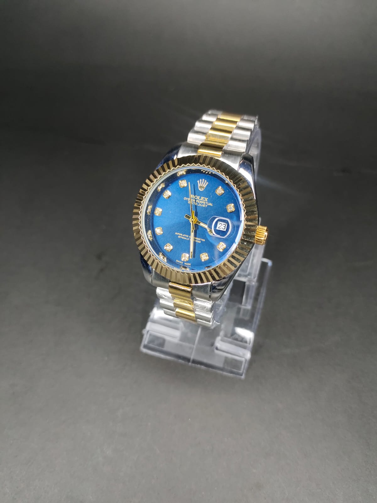ROLEX date just in cloudy dial