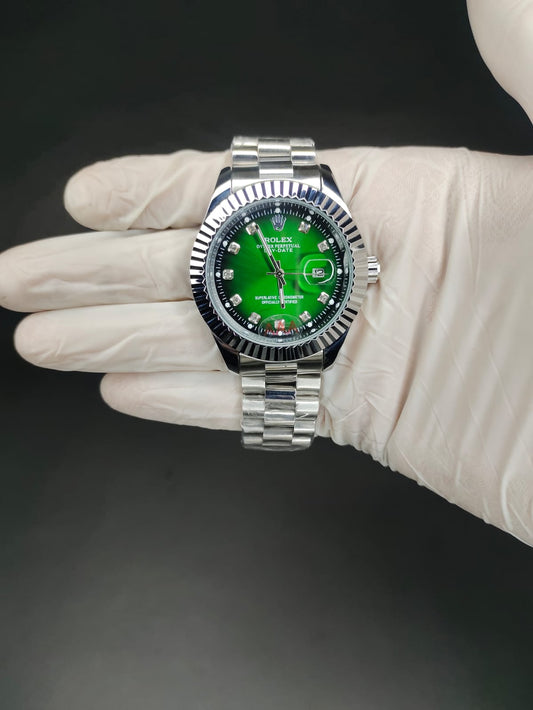 ROLEX green dial cutting style bazel