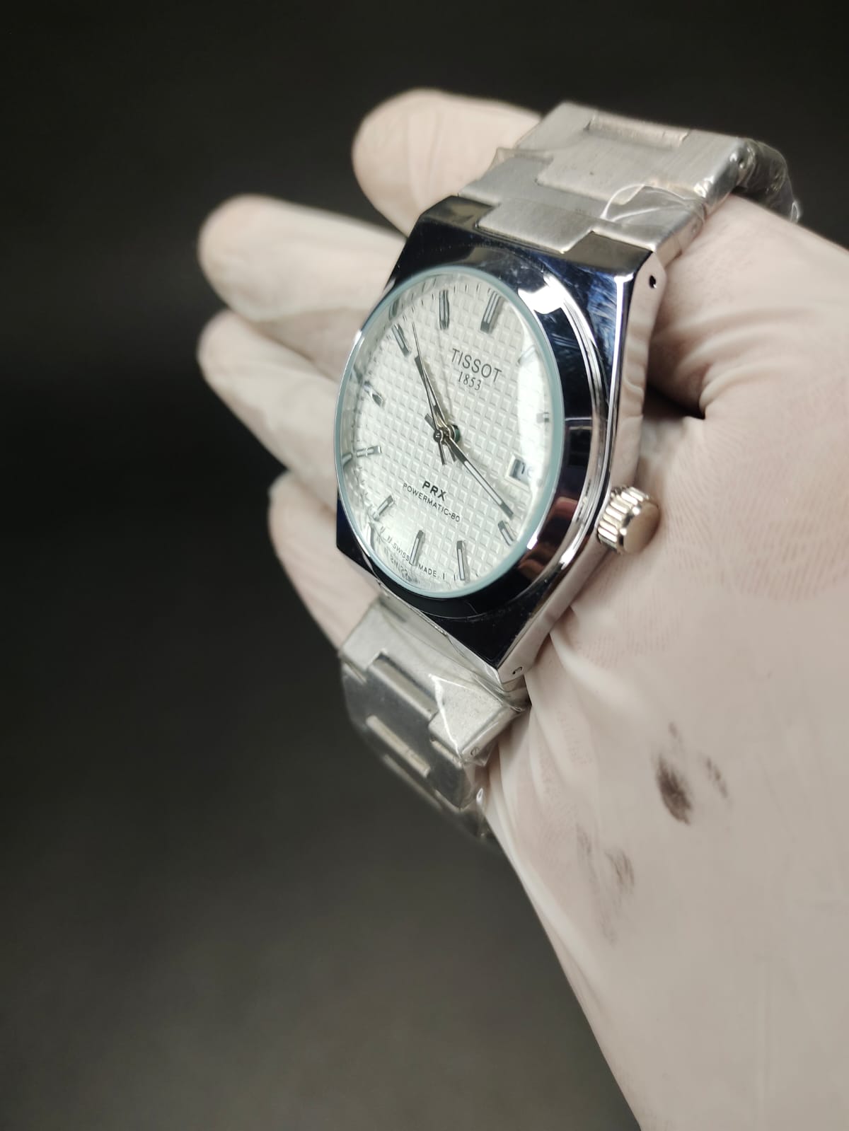 Tissot prx in white dial butterfly lock