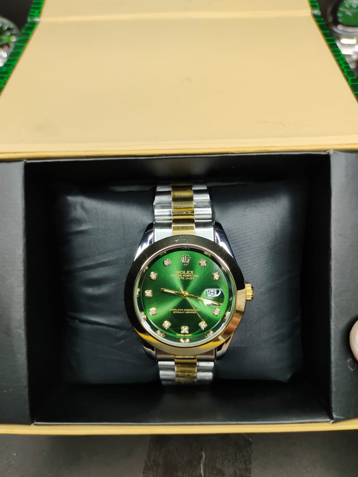 ROLEX two tone in greenish dial