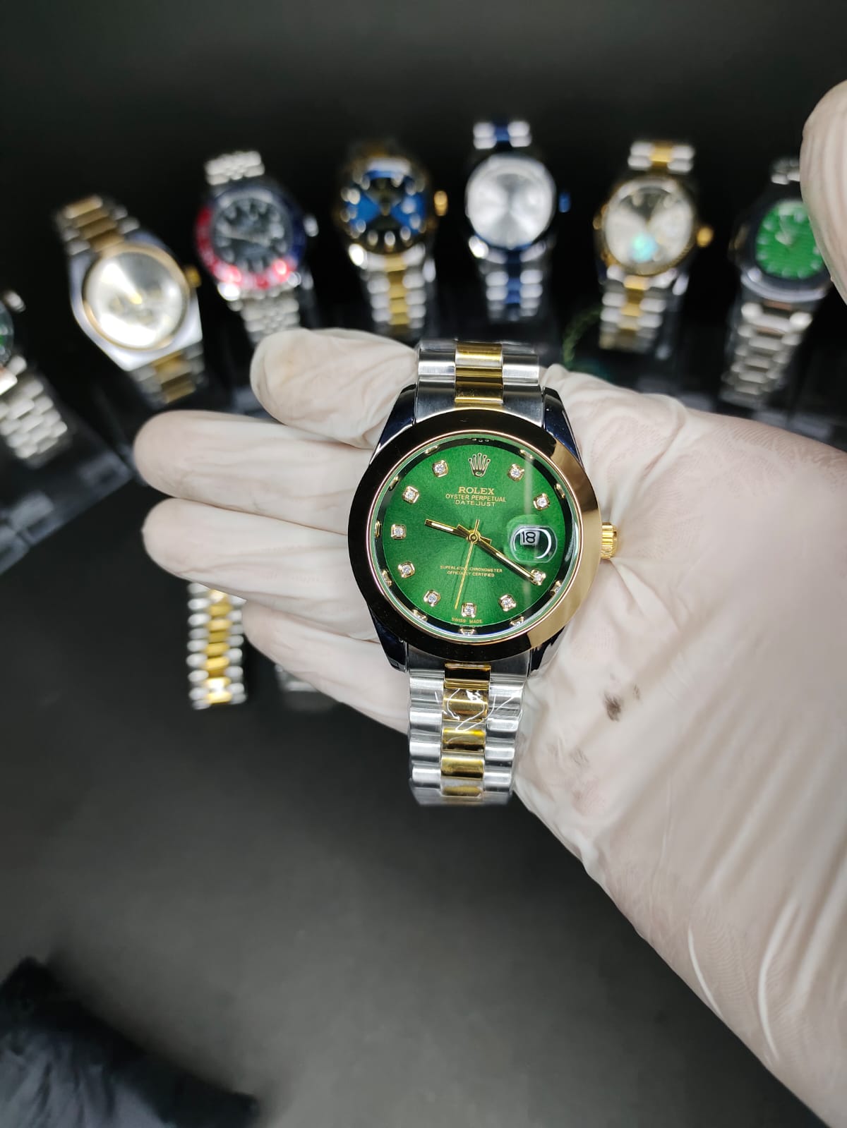 ROLEX two tone in greenish dial